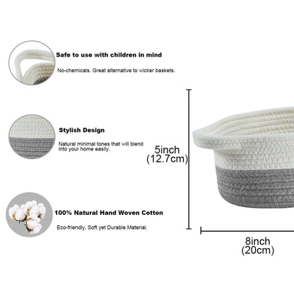 Small Cotton Rope Storage Baskets (2-Pack) - product image 3