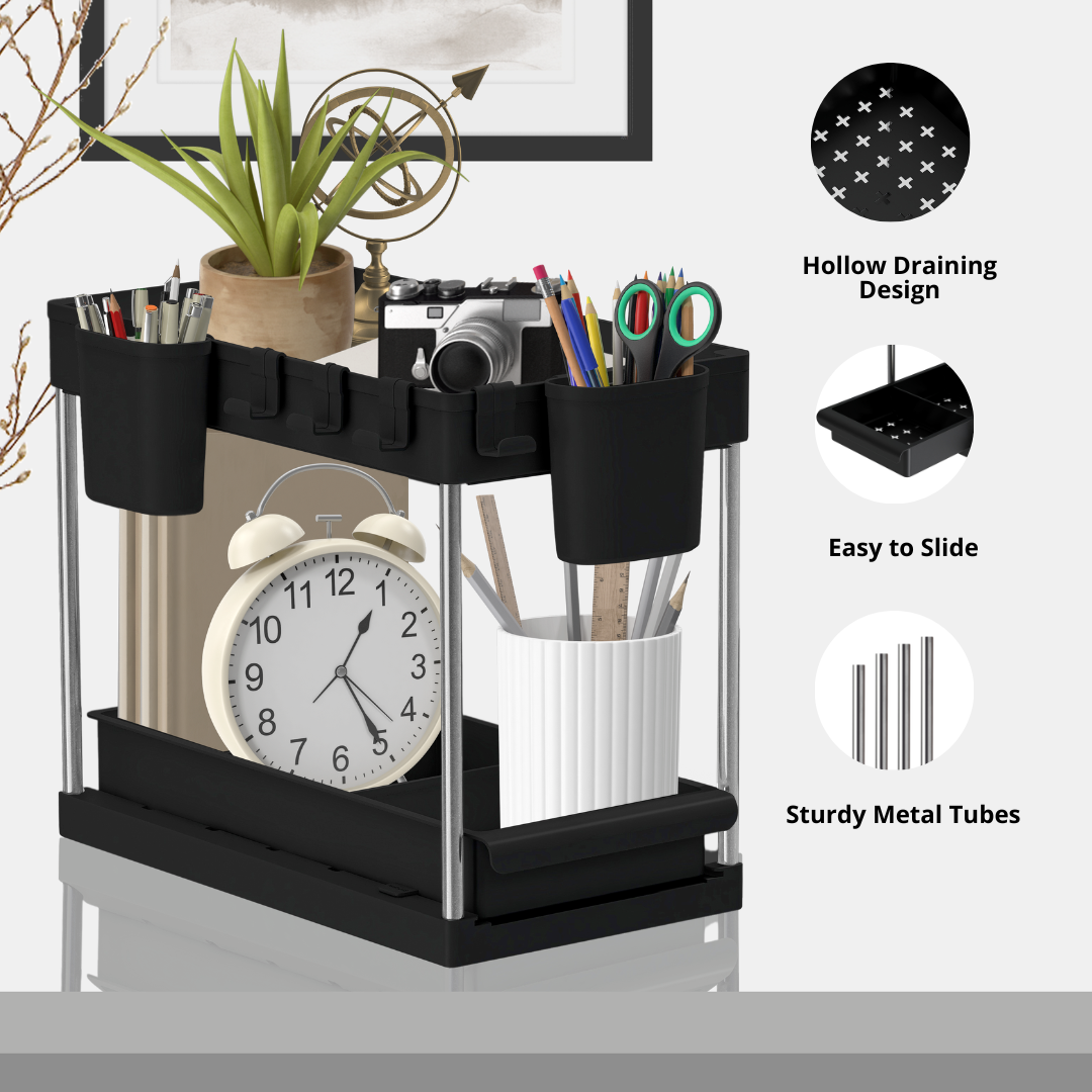 Two-Tier Sliding Under-Sink Organizers (Set of 2) - product image 4
