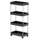 Four-Tier Rolling Storage Cart with Hooks - product image 10