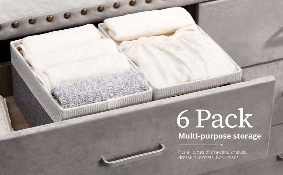 Collapsible Fabric Storage Bins (6-Pack) - product image 1