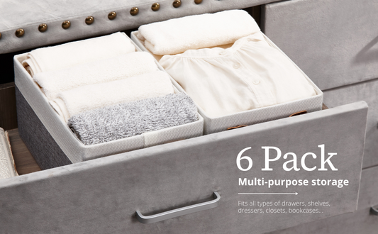 Collapsible Fabric Storage Bins (6-Pack) - product image 1