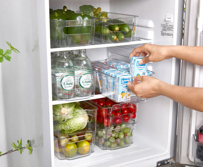 Clear Refrigerator Storage Bins, 12.4-Inch (8-Pack) - product image 1