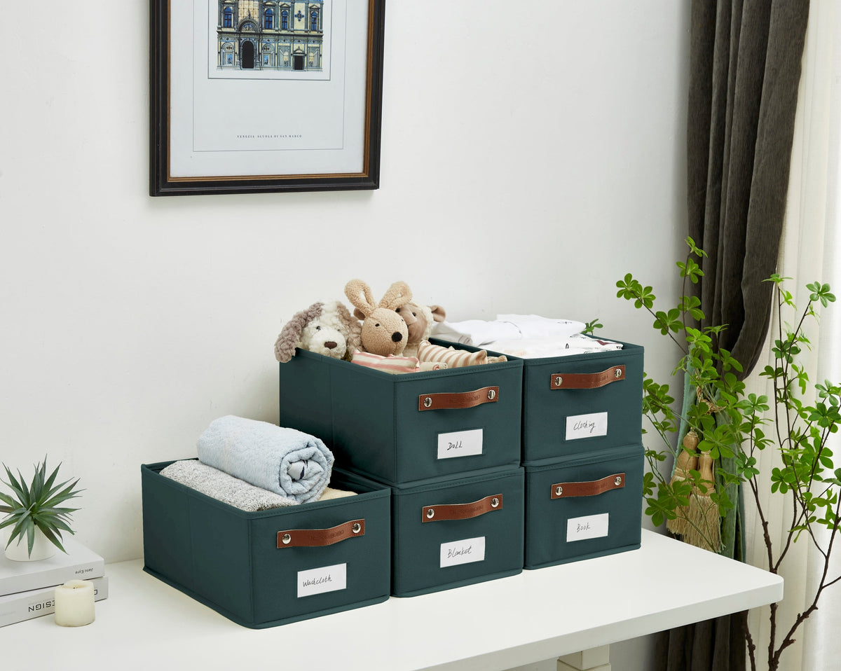 Fabric Shelf Storage Bins with Label Holders (6-Pack) - product image 4