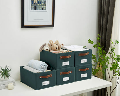 Fabric Shelf Storage Bins with Label Holders (6-Pack) - product image 4