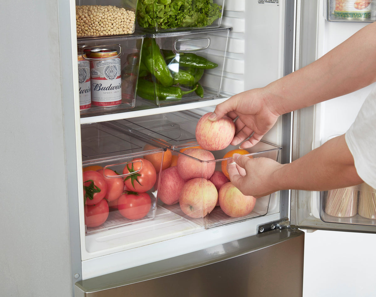 Clear Refrigerator Organizer Bins with Lids (6-Pack) - product image 4