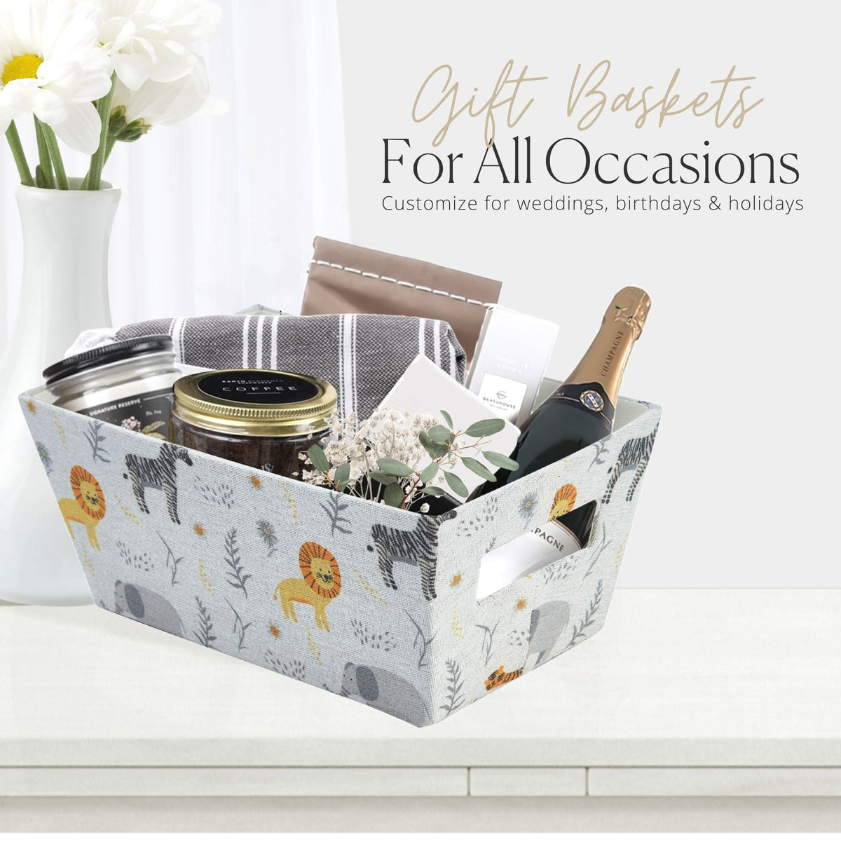 Patterned Nestable Storage Bins with Cutout Handles (4-Pack) - product image 9