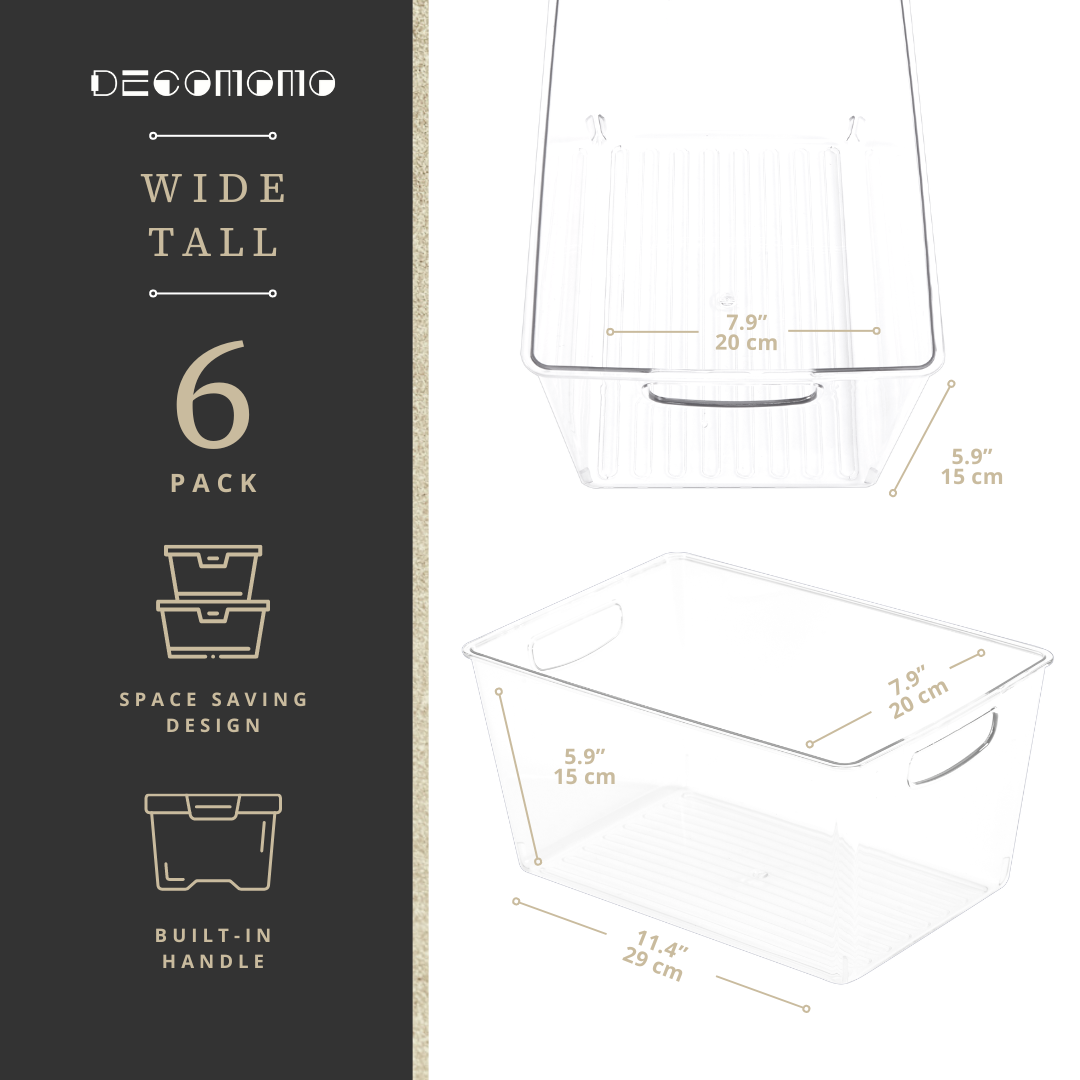 Clear Refrigerator and Pantry Organizer Bins (4- or 6-Pack) - product image 3