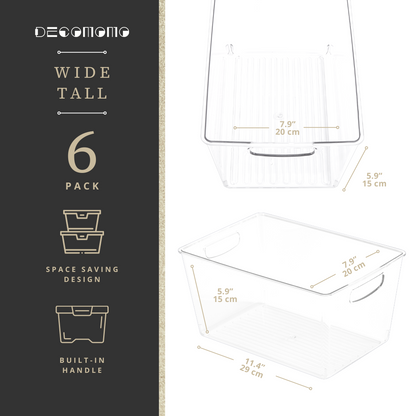 Clear Refrigerator and Pantry Organizer Bins (4- or 6-Pack) - product image 3