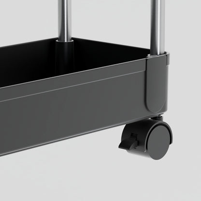 Four-Tier Rolling Storage Cart with Hooks - product image 5