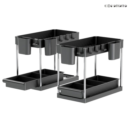 Two-Tier Sliding Under-Sink Organizers (Set of 2) - product image 14