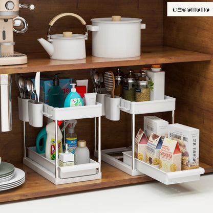 Two-Tier Sliding Under-Sink Organizers (Set of 2) - product image 8