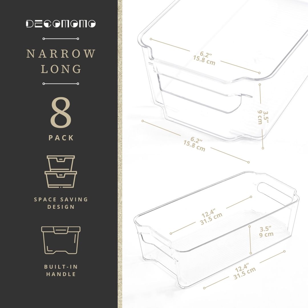 Clear Refrigerator Storage Bins, 12.4-Inch (8-Pack) - product image 5