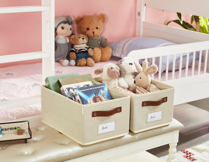 Fabric Shelf Storage Bins with Label Holders (6-Pack) - product image 1