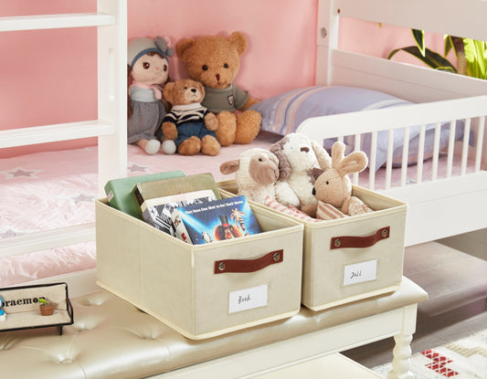 Fabric Shelf Storage Bins with Label Holders (6-Pack) - product image 1