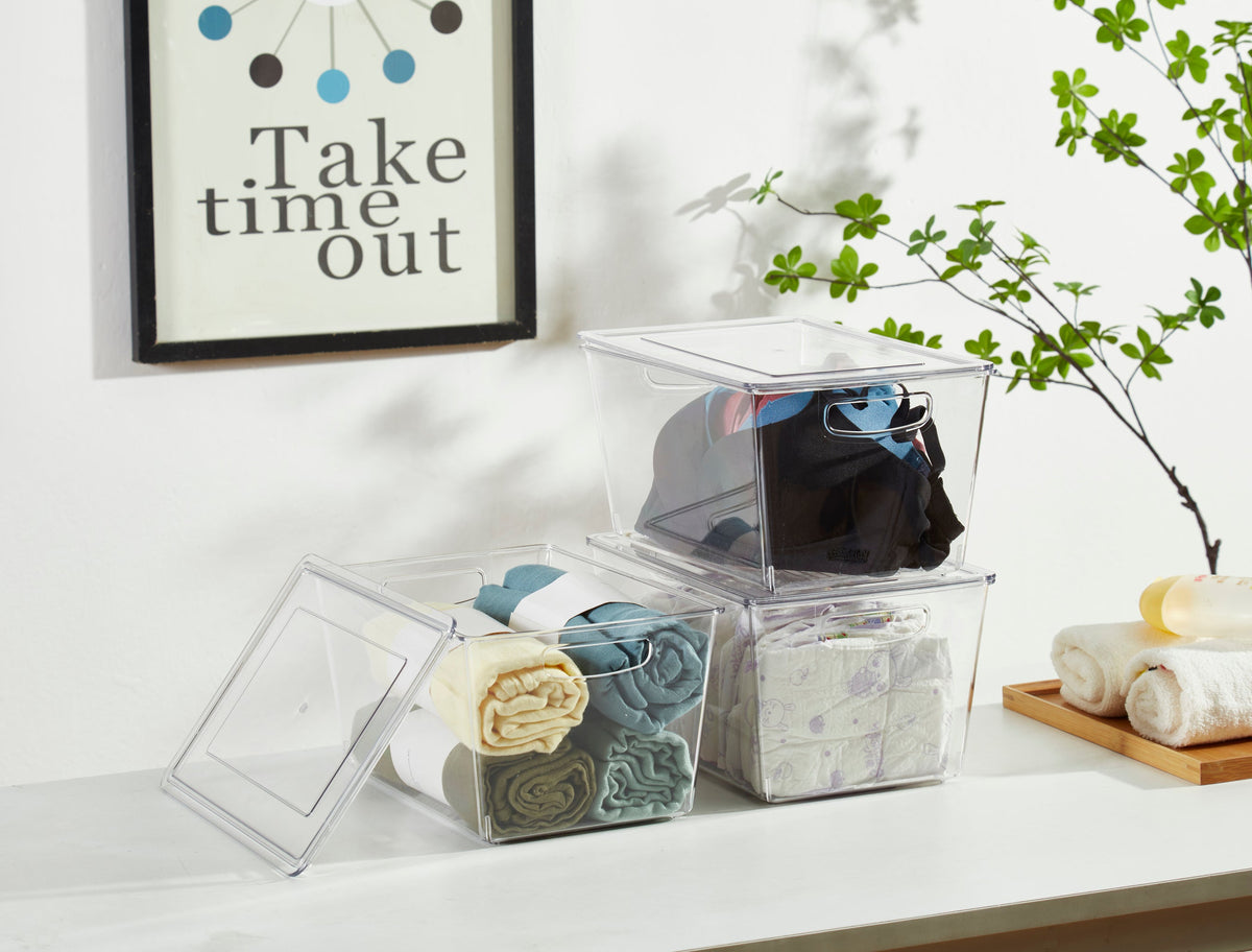 Clear Refrigerator Organizer Bins with Lids (6-Pack) - product image 10