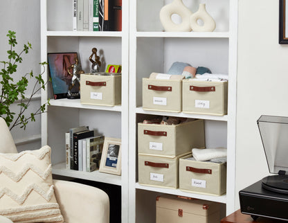 Fabric Shelf Storage Bins with Label Holders (6-Pack) - product image 2