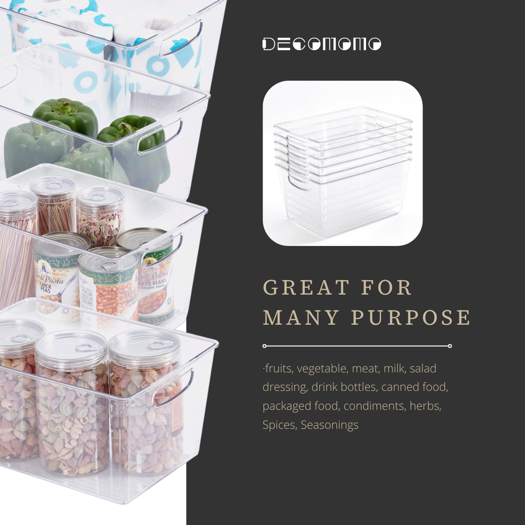 Clear Refrigerator and Pantry Organizer Bins (4- or 6-Pack) - product image 5