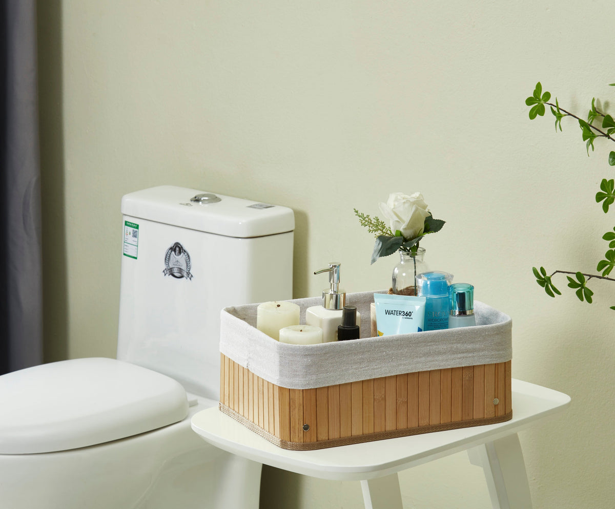 Bamboo Storage Baskets with Removable Fabric Liners (Set of 3) - product image 8