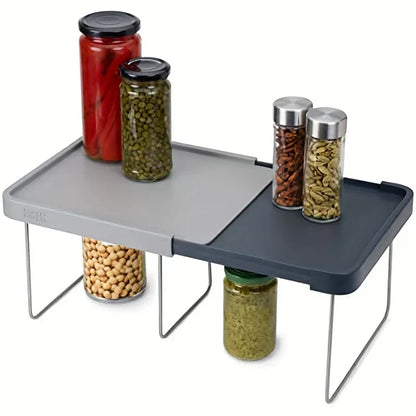 Adjustable Tension Rod Shelf Organizer - product image 1