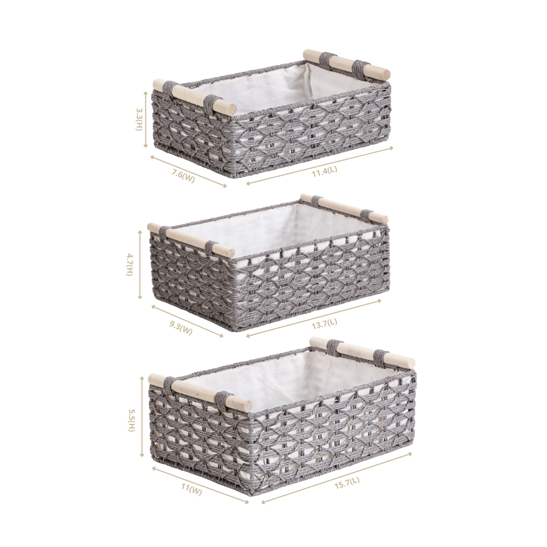 Woven Rope Shelf Baskets (2- or 3-Pack) - product image 5