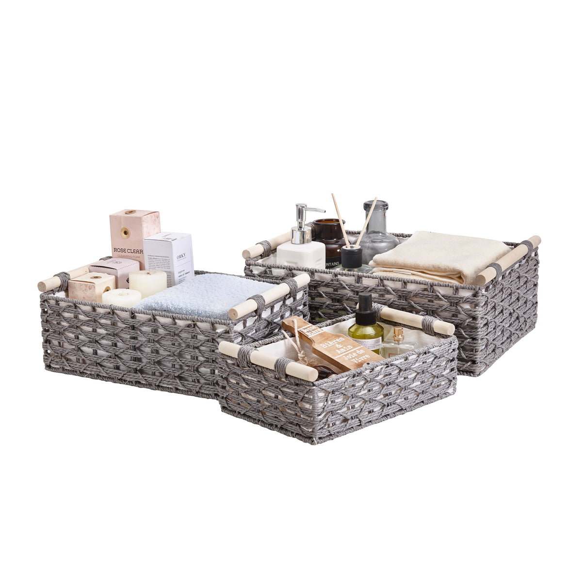 Woven Rope Shelf Baskets (2- or 3-Pack) - product image 2