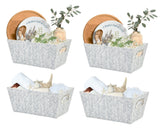 Patterned Nestable Storage Bins with Cutout Handles (4-Pack) - product image 1