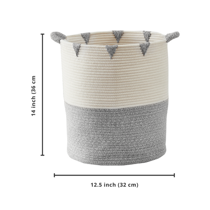 Cotton Rope Storage Basket with Woven Triangle Pattern - product image 12