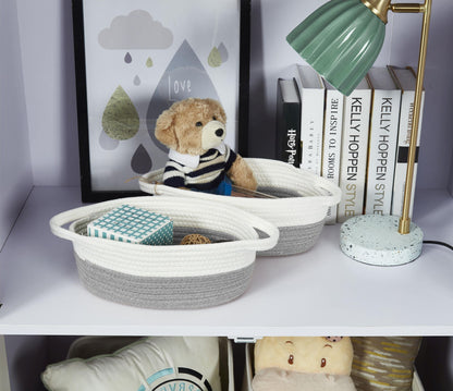 Small Cotton Rope Storage Baskets (2-Pack) - product image 2