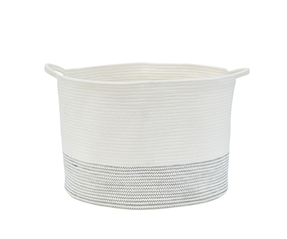 Large Cotton Rope Storage Baskets with Handles (2-Piece Set) - product image 2