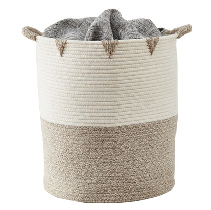 Cotton Rope Storage Basket with Woven Triangle Pattern - product image 2