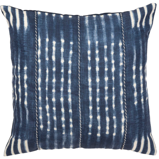 Blue and Cream Striped Accent Pillow - product image 1