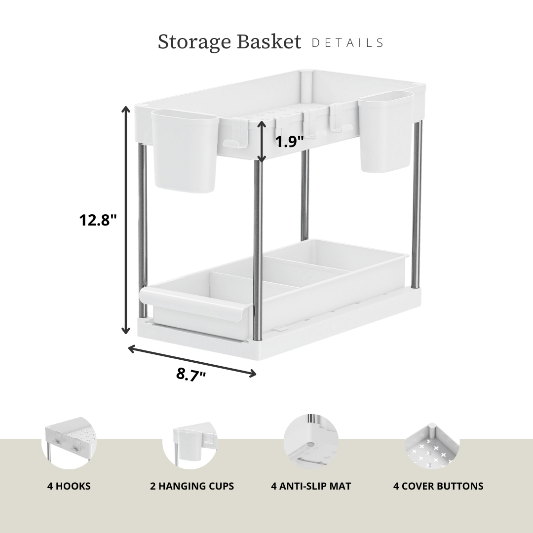 Two-Tier Sliding Under-Sink Organizers (Set of 2) - product image 12