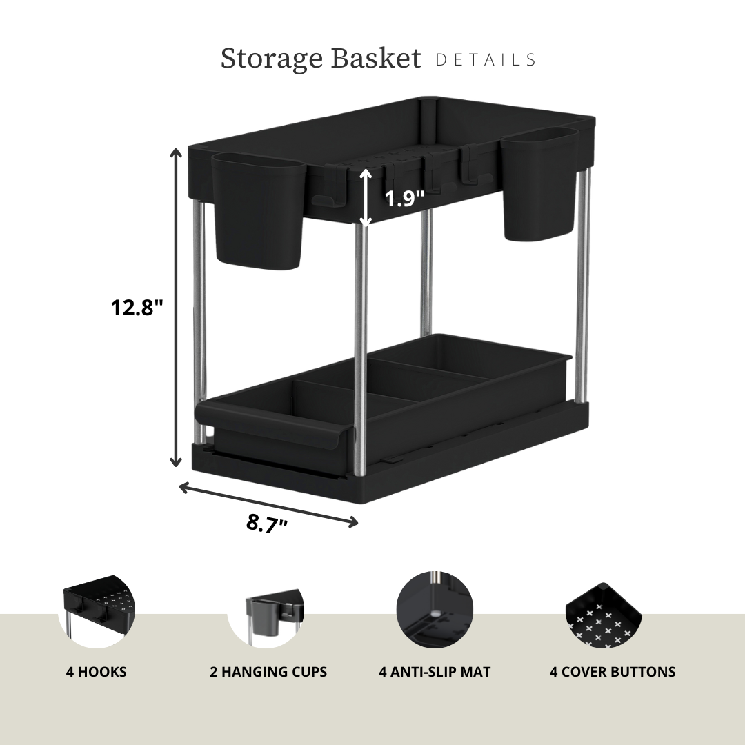 Two-Tier Sliding Under-Sink Organizers (Set of 2) - product image 7