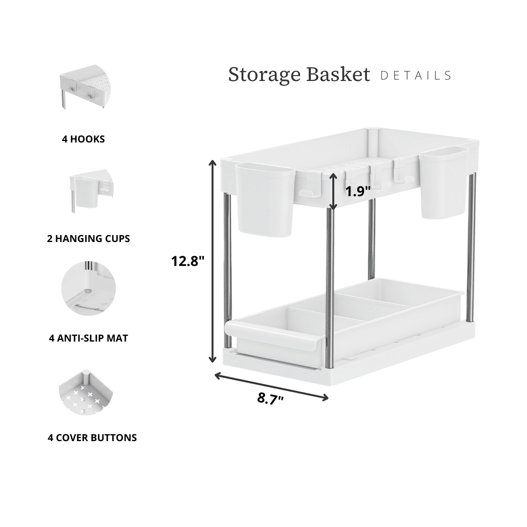 Two-Tier Sliding Under-Sink Organizers (Set of 2) - product image 13