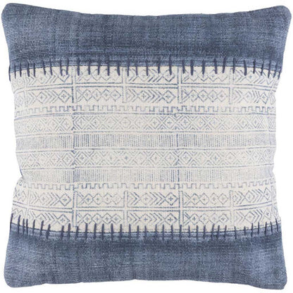 Ivory and Slate Geometric Cotton Accent Pillow - product image 1