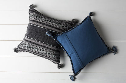 Cobalt and Navy Geometric Chenille Accent Pillow - product image 3