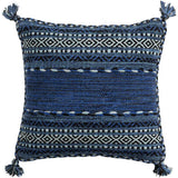 Cobalt and Navy Geometric Chenille Accent Pillow - product image 1