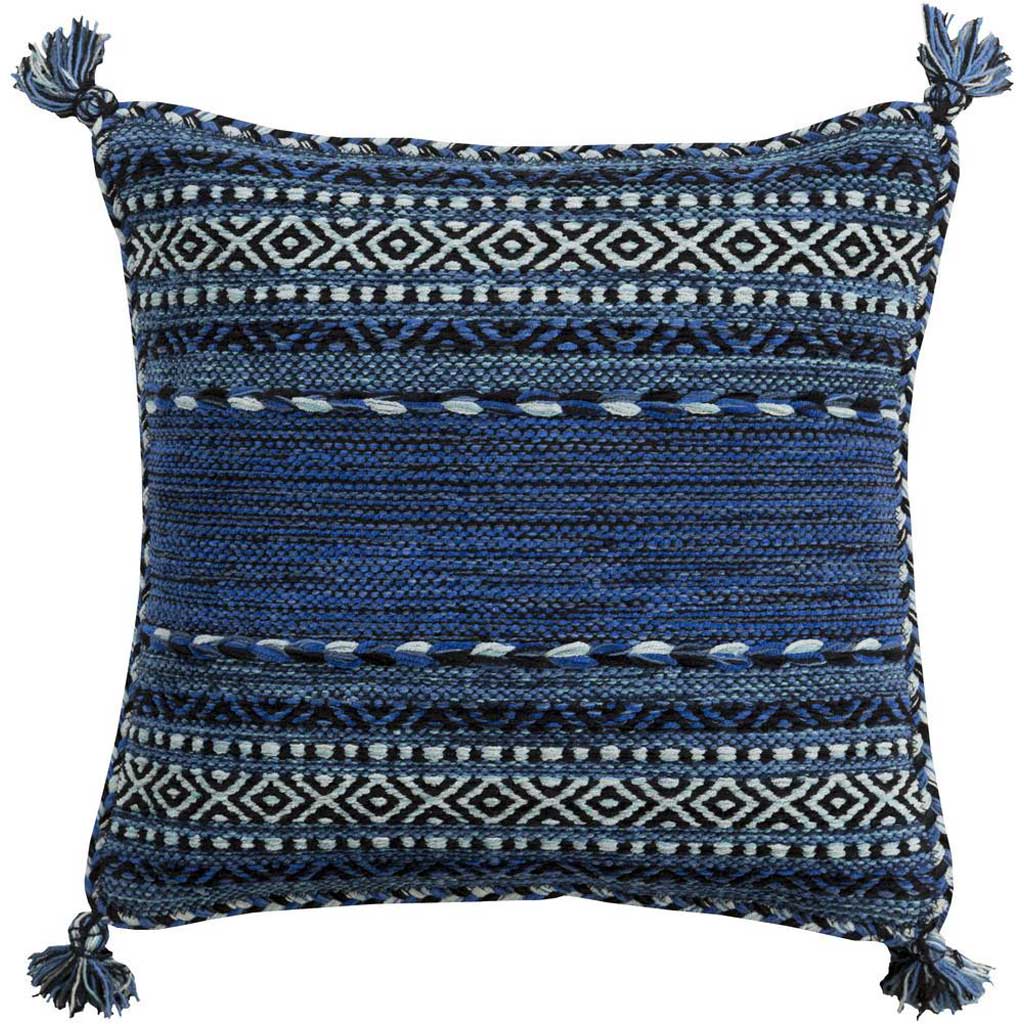 Cobalt and Navy Geometric Chenille Accent Pillow - product image 1