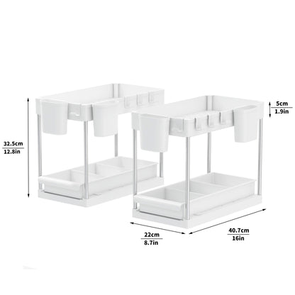 Two-Tier Sliding Under-Sink Organizers (Set of 2) - product image 11